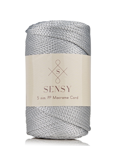 5 Mm - 400 Gr Polyester Makrome Ipi Açık Gri 95 M Polyester Makrome Ip Supla Ip Ve Çanta Ipliği