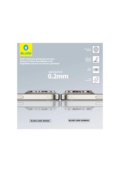 Mr. Gorilla İphone 15 Pro Max Uyumlu Kararmaya Dayanıklı Uygulama Aparatlı Kamera Lens Koruyucu - Gri