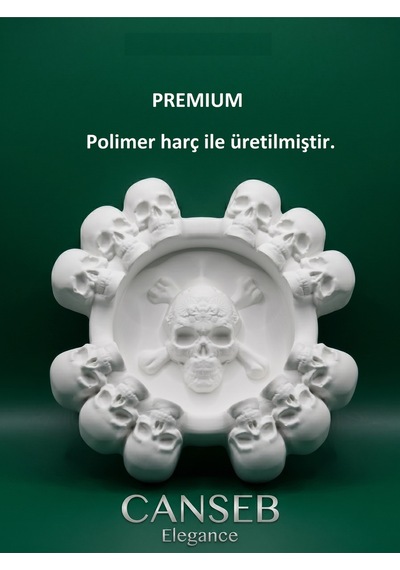 11cm Kuru Kafa Küllük Dekoratif Obje - Gotik Tarzı - Rock - Skull