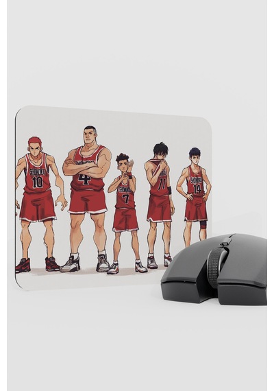 Slam Dunk Anime V4 - 22x18 Gaming Kauçuk Kaymaz Taban Mouse Pad Fare Altlığı