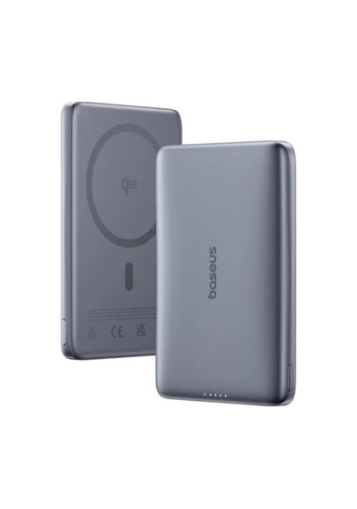 Picogo Ultra-slim Qi2 Magsafe Kablosuz Şarj Gri 10000 Mah Hızlı Şarj Powerbank