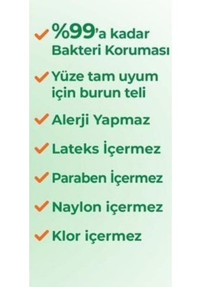 Evony Yumuşak Elastik Kulaklı Cerrahi Maske 50 Adet