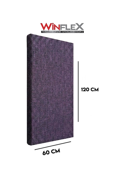 Akustik Kumaş Kaplı Panel-60x120cm Mor