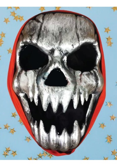 Cadılar Bayramı Halloween Maske Plastik İskelet Gümüş Arkası Tüllü Korku Maskesi Diğer