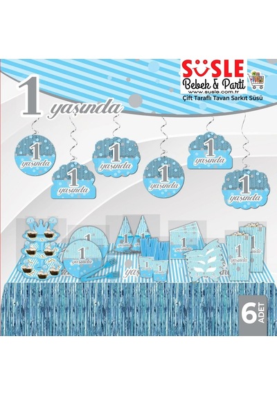 1 Yaşında 6'lı Tavan Süsü, 70 Cm - Mavi