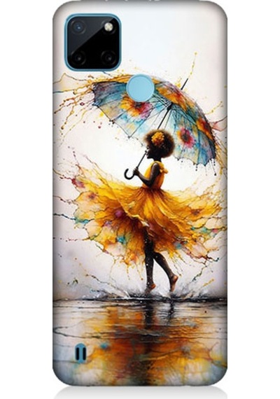 Realme C21y Uyumlu Renkli Dans Desenli Silikon Kılıf
