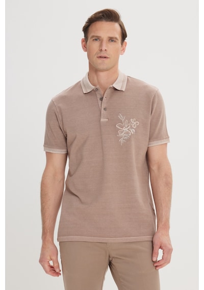 AC&Co / Altınyıldız Classics Erkek Koyu Bej Slim Fit Dar Kesim %100 Pamuk Baskılı Polo Yaka Tişört Koyu Bej AC&Co / Altınyıldız Classics Erkek Koyu Bej Slim Fit Dar Kesim %100 Pamuk Baskılı Polo Yaka Tişört Koyu Bej