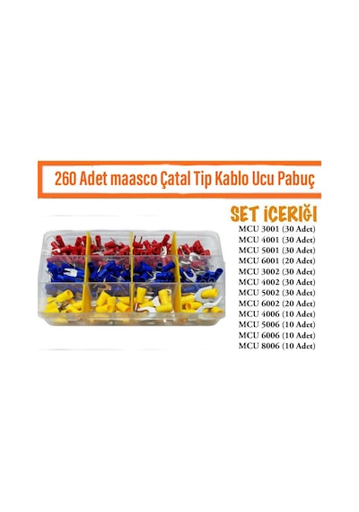 325 Ad Maasco Izoleli Çatal Terminal Pabuç 1.5-6 Mm Yyt-7 Sıkma Hs-700D Ekle