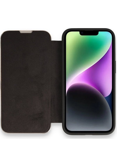 Apple iPhone Uyumlu  13 Pro Kılıf Dolpin Kapaklı -  Siyah