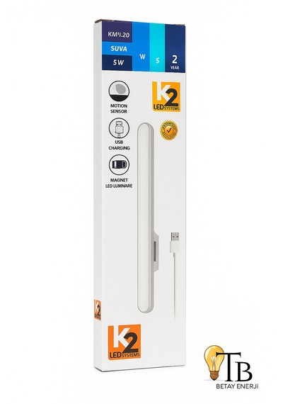 K2 Led Systems Şarjlı Led Sarı Işık Kitap Okuma Lambası Açık Sarı