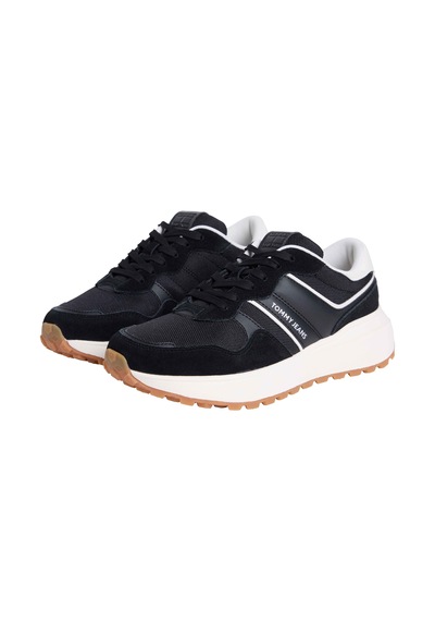 Tommy Hilfiger Kadın Marka Logolu Günlük Kullanıma Uygun Siyah Sneaker En0en02991 Bds