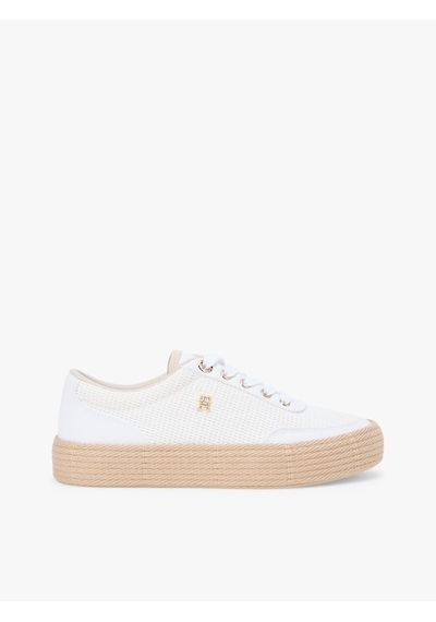 Tommy Hilfiger Th Foxıng Platform Rope Kadın Beyaz Sneakers - Fw0fw09173