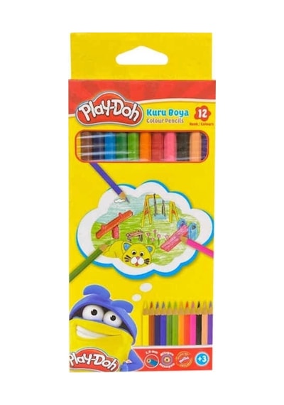 Play-doh 12 Renk Boya Kalemi Tam Boy Play-ku001 Karışık