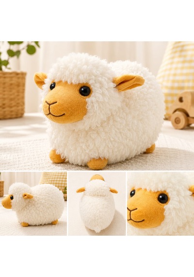 Peluş Kuzu 25cm 001 - Beyaz