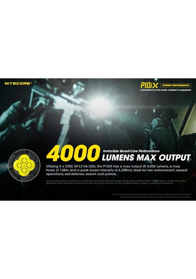 Nitecore P10ix 4000 Lümen El Feneri Siyah