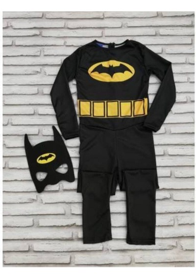 Tek Favorim Unisex Çocuk Siyah Kara Şövalye Kostüm Pelerinli Batman Kostümü Siyah