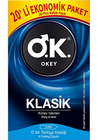 Okey Prezervatif Klasik 20'li