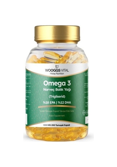 Wooggs Vıtal Omega 3 Norvec Balık Yagı 200 Soft Gel