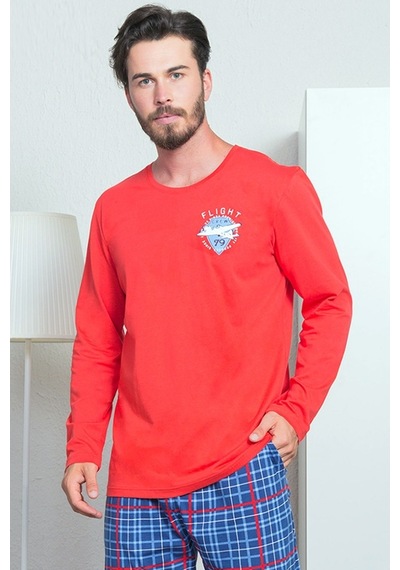 Gazzaz Erkek Süprem Penye Uzun Kol Cepli Oyaka Pijama Takım 3120K