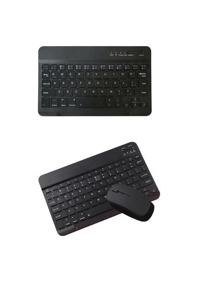 Hubrendy  Bluetooth Klavye Mouse Seti Taşınabilir Wireless Bilgisayar Aksesuarı
