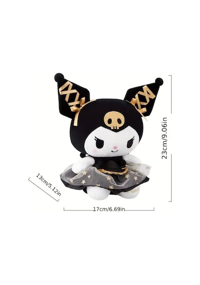 Kuromi Hello Kitty Özel Seri Sanrio 25 Cm Peluş Oyuncak Sanrio Kuromi Plush Hediyelik Oyuncak Beyaz - Sİyah