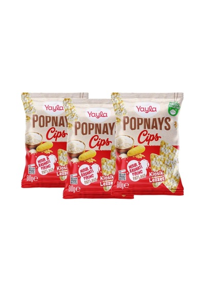 Popnays 3'lü Avantaj Paketi - Mısır Ve Basmati Pirinç Patlağı 3 X 80 Gr - Yağsız Çerez Seti - 862448865
