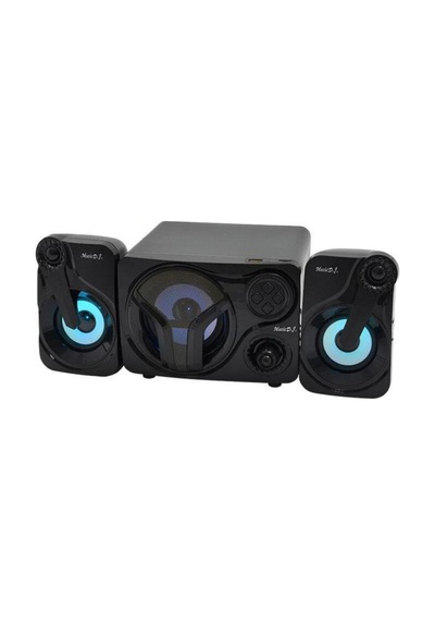 2+1 Bluetooth Lu Hoparlör Ses Sistemi Fm Radyo Sd Usb Led Işıklı