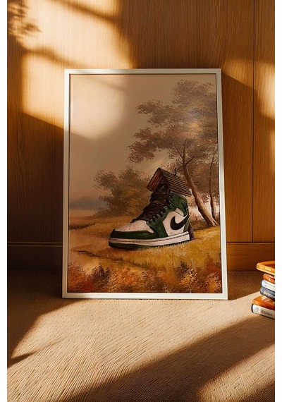 Sneaker Ayakkabı Çerçeveli Tablo Ev Ofis Ve Ayakkabı Mağazası Dekoru Modifiye Sanat