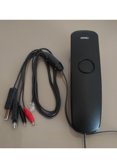 Karel Test Ve Muayene Telefonu Siyah Füme Kesmeli Kesmesiz Test Kablolu