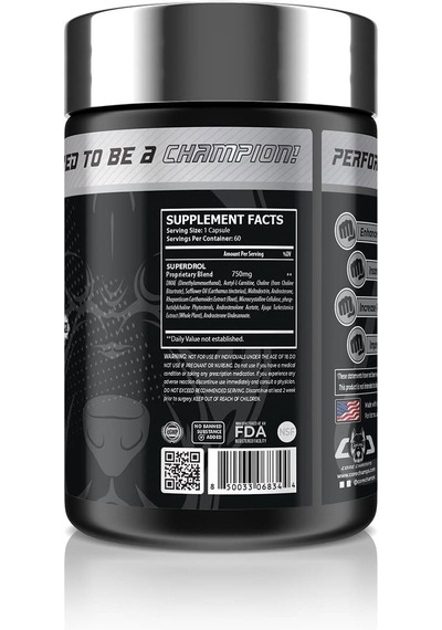 Core Champs Super Drol Choline Dmae , Acety L-carnitine , Ajuga Turkesteron 60 Caps - By Kai Greene Aromasız