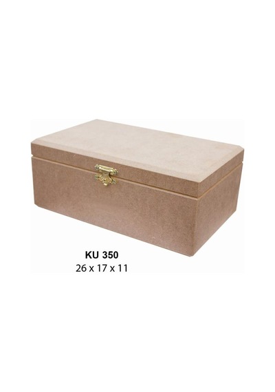 Ahşap Dikdörtgen Kutu Klipsli 26x17cm Ku350
