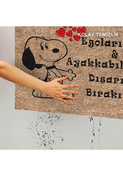 Dekoratif Kapı Önü Paspası - Kaymaz Taban 3 Çok Renkli