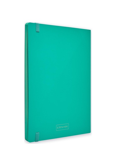A5 Ciltli Colourblock Uno - Deep Mint Çok Renkli