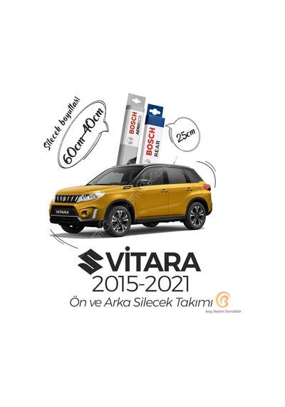 Suzuki Vitara Ön Arka Silecek Seti 2015-2021 Bosch Aeroeco