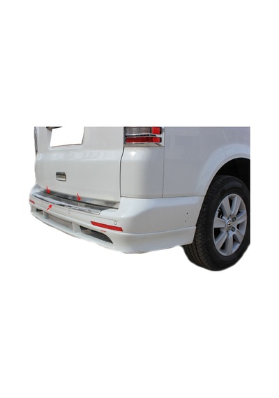 Vw Volkswagen Transporter T5 Uyumlu Arka Tampon Eşiği 2003-2010 Paslanmaz Krom