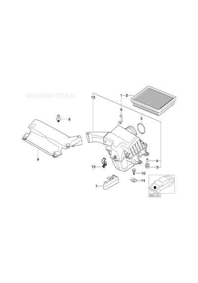 Bmw E46 M52 Hava Filtre Borusu 13711438768 550733258