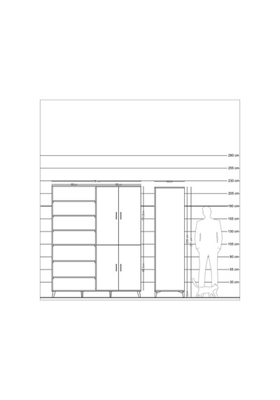 Kronos Gardrop 8 Raflı 4 Kapaklı 2 Askılı 176x59x221 Antrasit-çam Çam Kronos Gardrop 8 Raflı 4 Kapaklı 2 Askılı 176x59x221 Antrasit-çam Çam