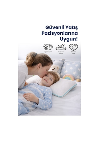 Viscofoam ViscoKidz Ortopedik Çocuk Yastığı Visco Yastık 67.5x33x6cm