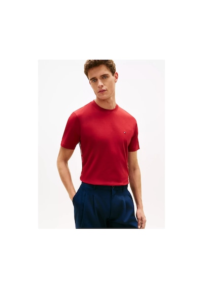 Erkek Normal Kesim Yuvarlak Yakalı Pamuklu Kısa Kollu Kırmızı T-shirt Kırmızı