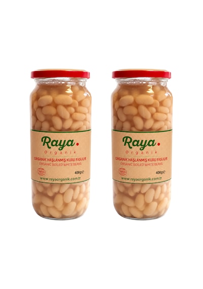 Organik Haşlanmış Fasulye 400 Gr X 2 2'li Set 400 G