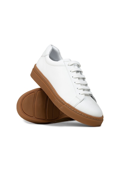 Deery Erkek Beyaz Hakiki Deri Sneaker Ayakkabı - 02018mbyzc03 Beyaz