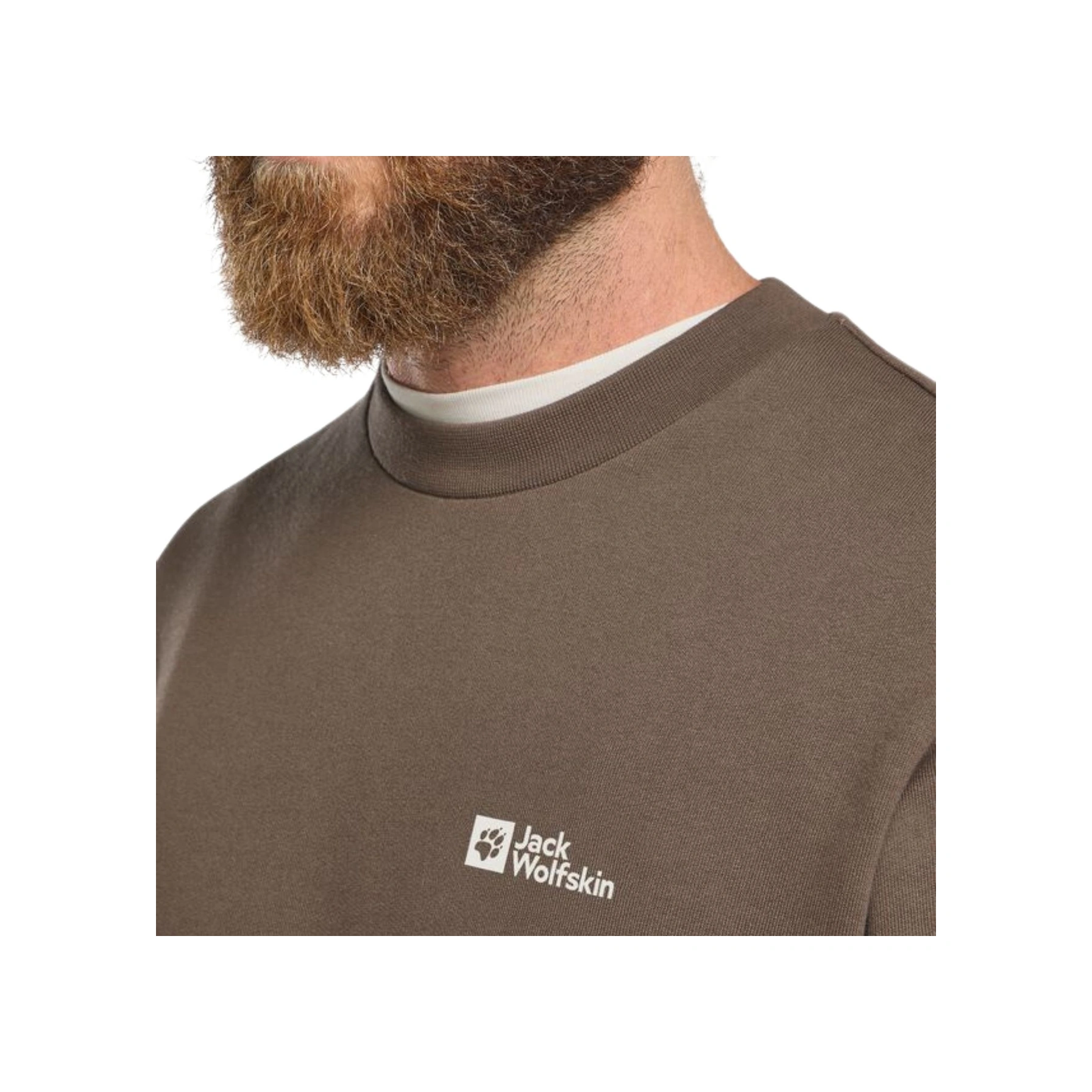 Jack Wolfskın Jack Wolfskin Essential Crewneck Erkek Sweatshirt 5719 Kahve