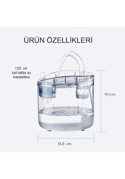 Mds Otomatik Pet Su Çeşmesi Kapasiteli Sebil Sessiz Pompa Filtreli 2 L