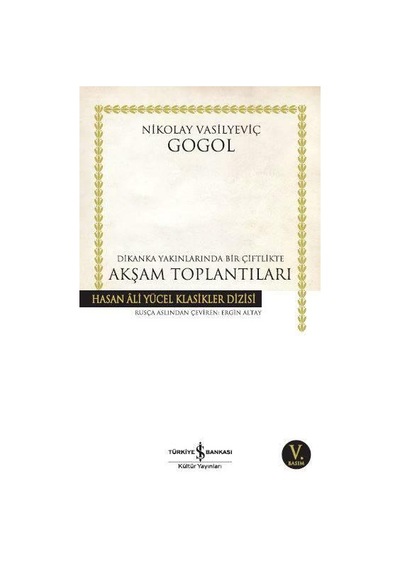 Akşam Toplantıları Hasan Ali Yücel Klasikler Nikolay Gogol