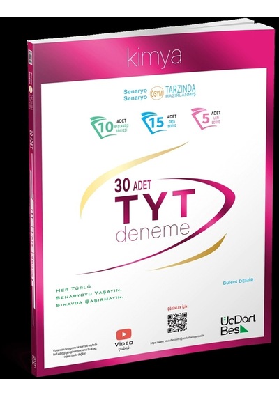 TYT Kimya 30 Deneme  -  Bülent Demir  -  Üç Dört Beş Yayınları