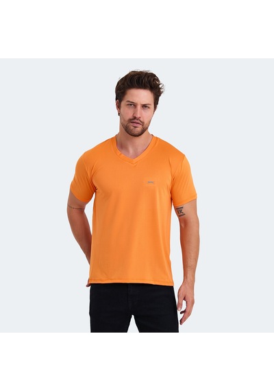 Slazenger KATRIINA Erkek V Yaka Turuncu Tişört