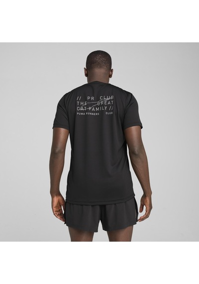 Puma 52655701 Graphics Running Illustratio Erkek Spor Tişört SIYAH