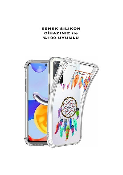 Prinrify Samsung Galaxy J6+ Plus Uyumlu Nazar Boncuğu 6 Baskılı Şeffaf Köşe Korumalı Antişok Kılıf