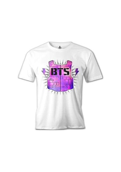 Bts - Logo 3 Beyaz Erkek Tshirt