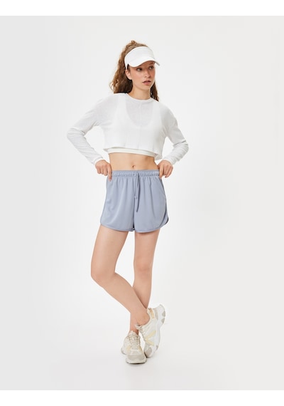 Koton Spor Şort Mini Beli Bağcıklı Yırtmaç Detaylı Rahat Kalıp Gri 5wak40149nk Gri Koton Spor Şort Mini Beli Bağcıklı Yırtmaç Detaylı Rahat Kalıp Gri 5wak40149nk Gri